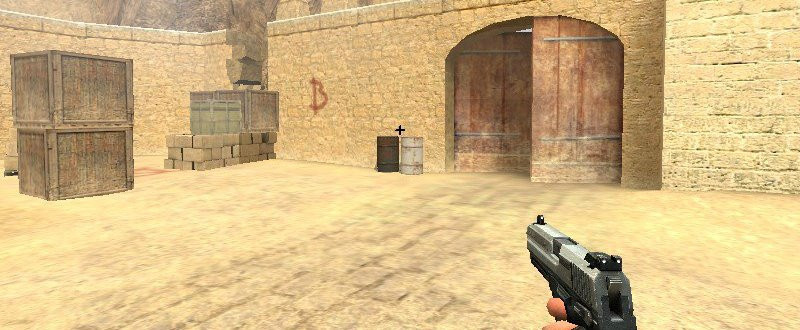 Белый и черный прицел в Counter Strike Source