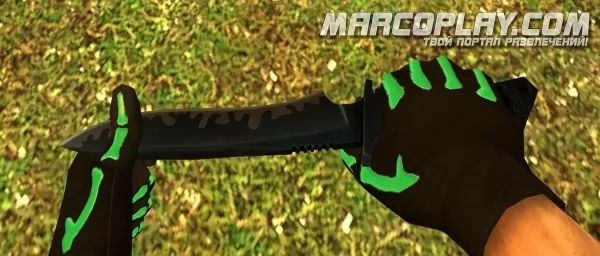 Перчатки Neon Skelet Green для CSS